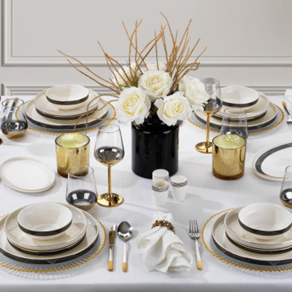 Schafer adel line yemek takımı 56 parça / gold