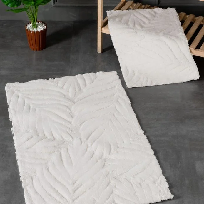 Schafer Home Marla Pamuk 2 li Banyo Paspası-Krem