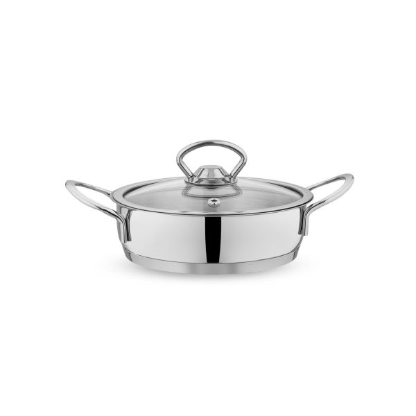 SCHAFER Micro Mini Basık Çelik Tencere-Q16Cm-2 Parça