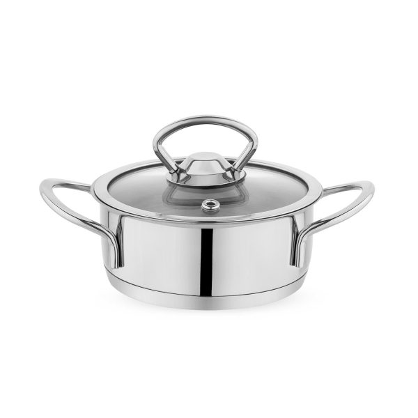 SCHAFER Micro Mini Basık çelik tencere 12 CM