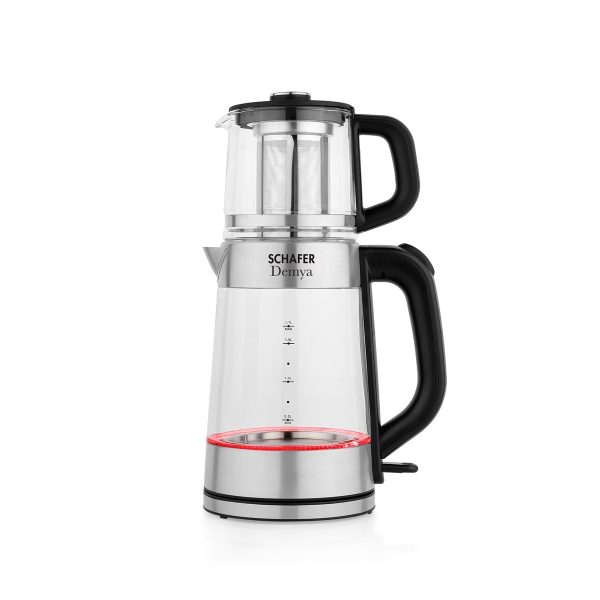 Schafer Demya Elektrikli Cam Çay Makinesi-Inox